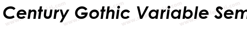 Century Gothic Variable SemiBold字体转换